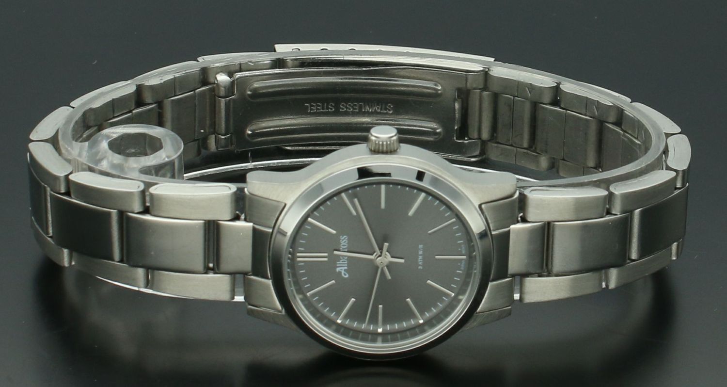 Zegarek damski na bransolecie Albatros stalowy ABBC25 grafit. Damski zegarek stalowy. Zegarek damski na bransolecie. Tani zegarek damski. Tani zegarek stalowy dla kobiety. Zegarek z ciemną tarcza na prezent dla kobiety.  ( (4).jpg